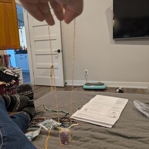 Amethyst (Raw) Healing Stone Necklace With Cage